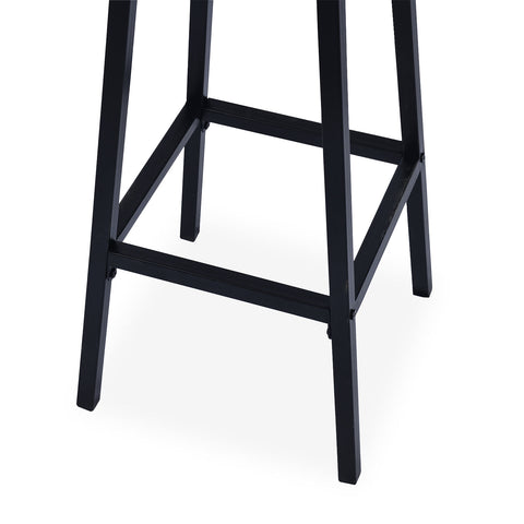 Table de bar avec tabourets Céline en bois et métal noir