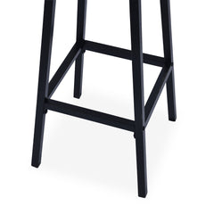 Table de bar avec tabourets Céline en bois et métal noir