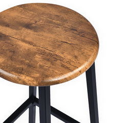 Table de bar avec tabourets Céline en bois et métal noir