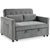 Canapé 2 places convertible en velours gris