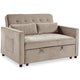 Canapé 2 places convertible en velours beige