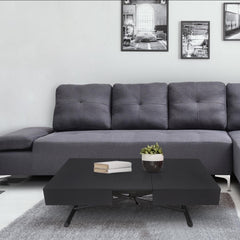 Table basse relevable Sundance Noir mat