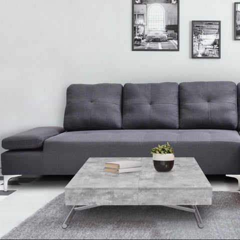 Mesa elevable Appo efecto hormigón