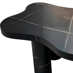 Table basse forme nuage 69x100cm Lagoon Effet Marbre Noir