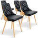 Lot de 4 chaises scandinaves en chêne clair et noir