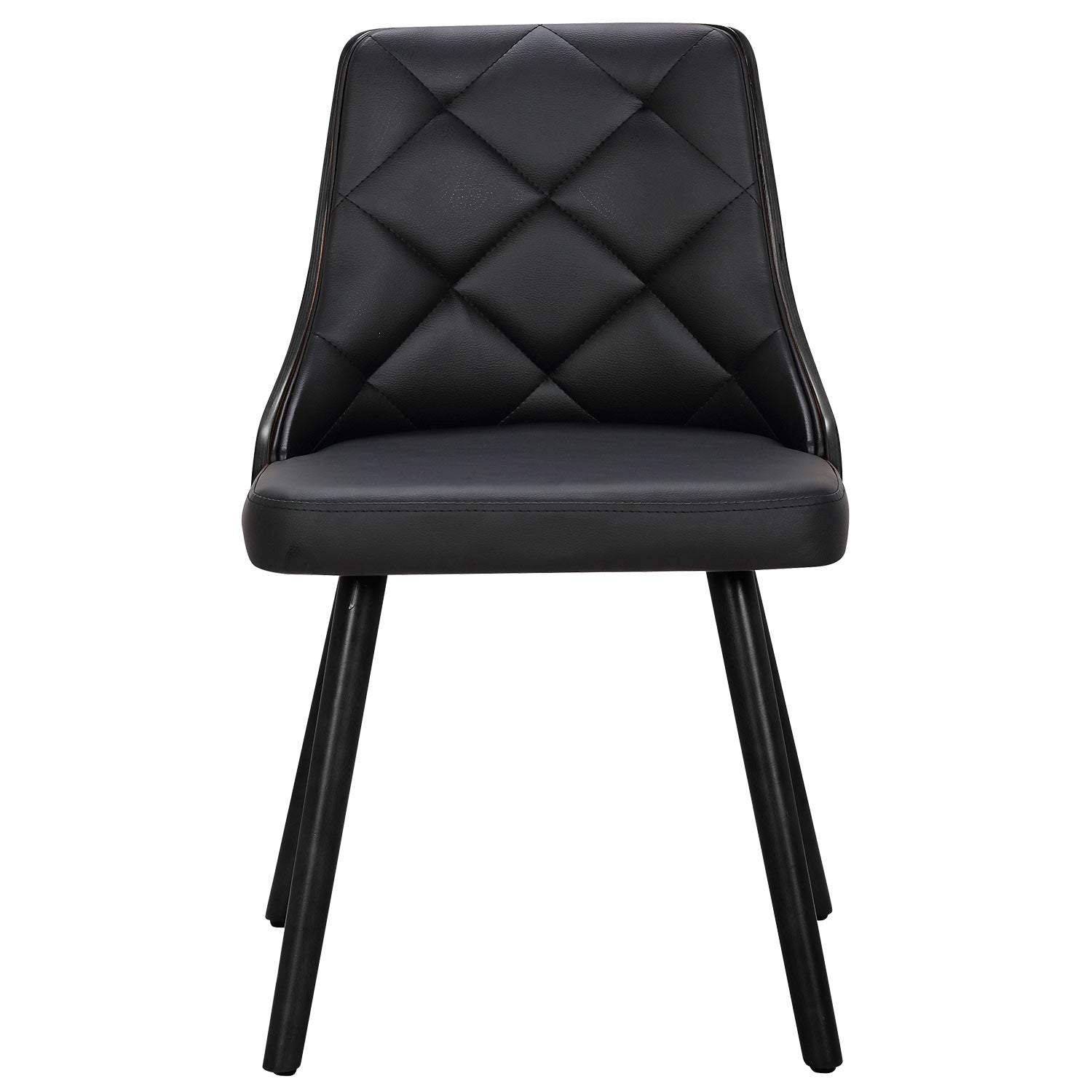 Lot de 8 chaises scandinaves Lalix Bois Noir et Simili Noir