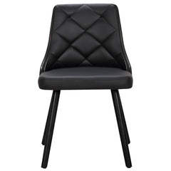 Lot de 4 chaises scandinaves Lalix Bois Noir et Simili Noir