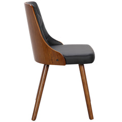 Lot de 2 fauteuils Aimles scandinaves bois noisette et noir