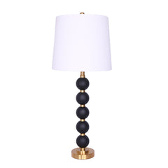 Lampe de table Medavy Métal Noir et Blanc