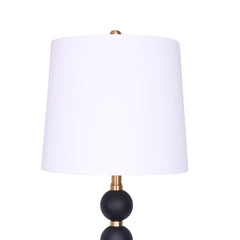 Lampe de table Medavy Métal Noir et Blanc