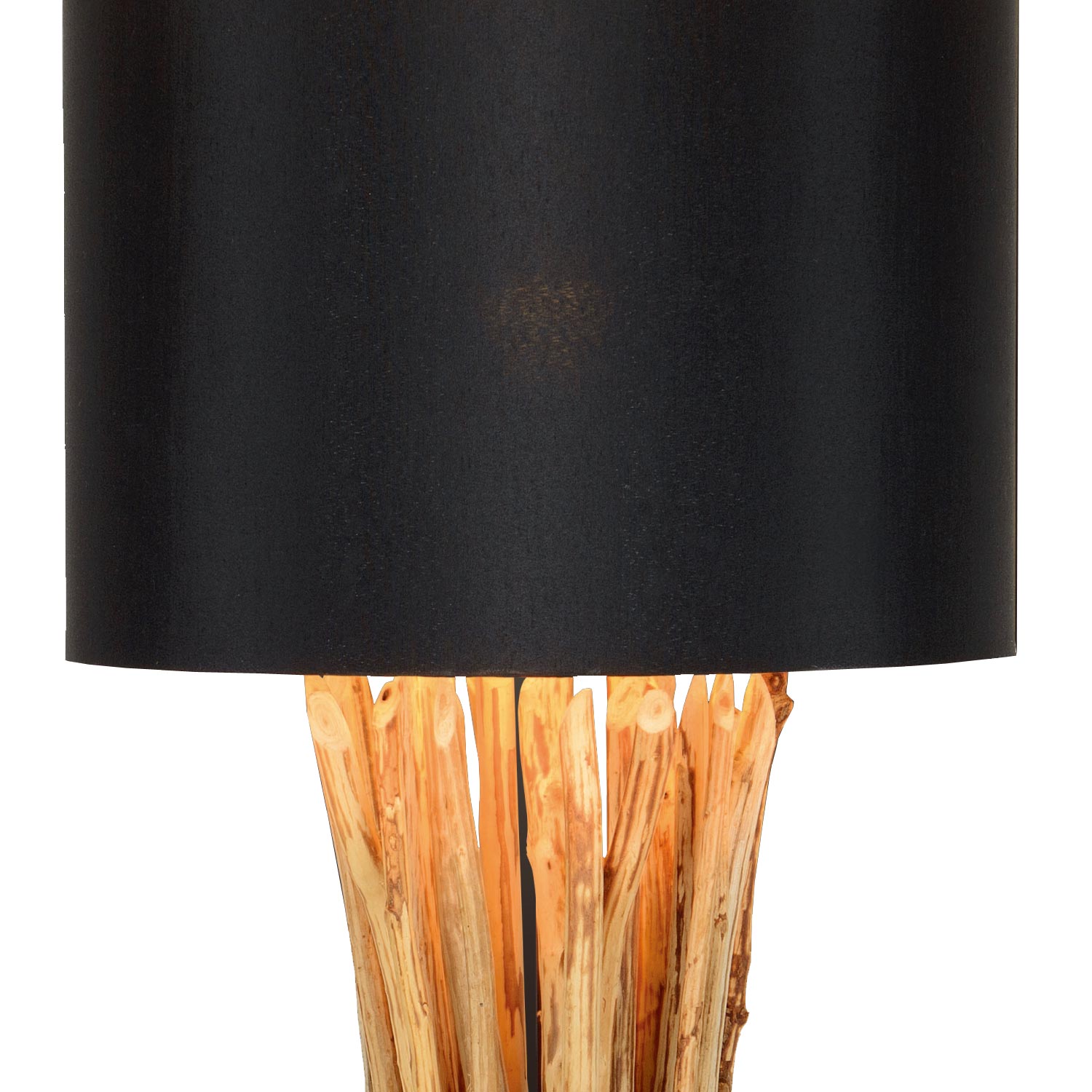 Lampe de table Naturane Noir et Métal Or