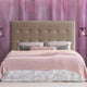 Tête de lit Adelle velours taupe 160 cm