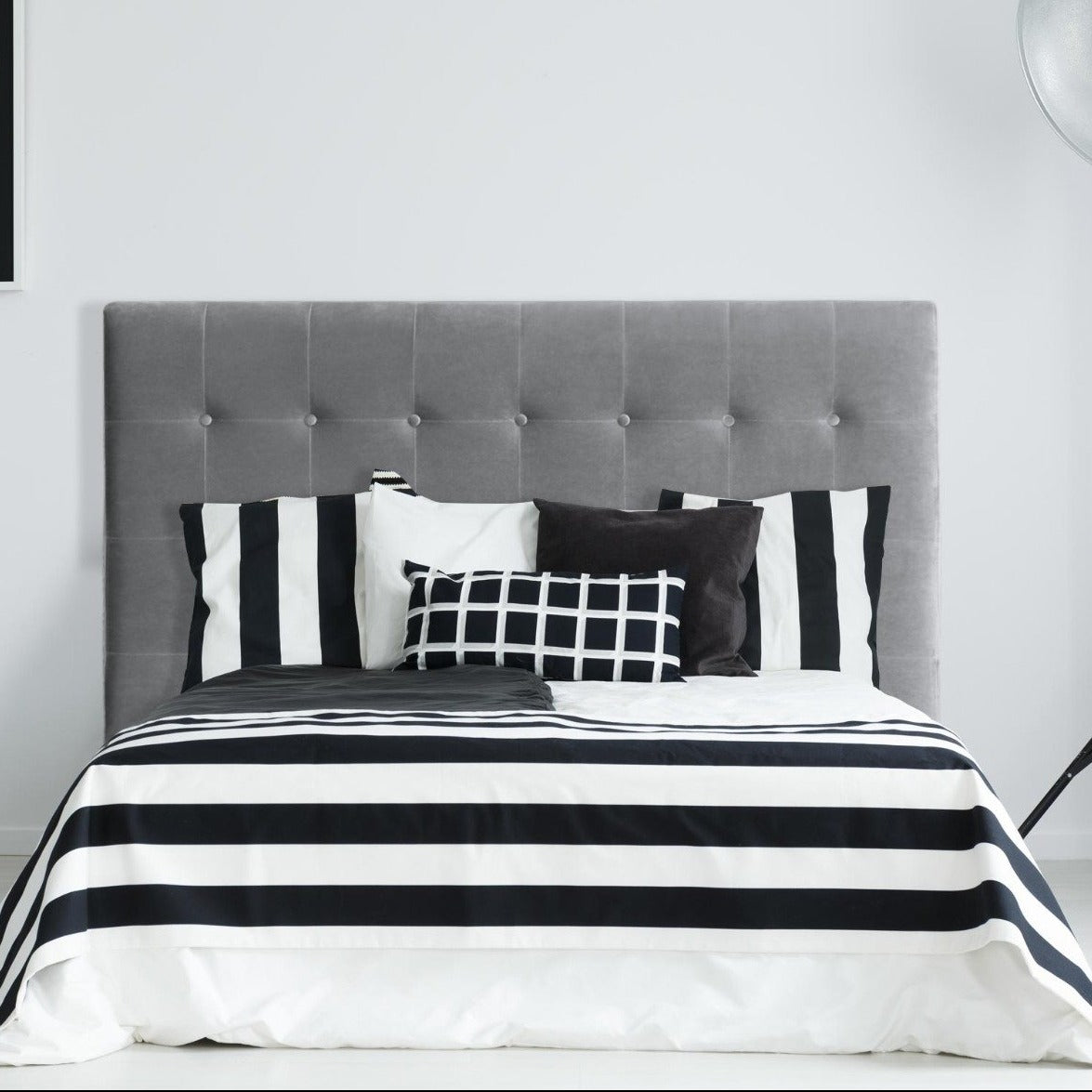 Tête de lit Adelle 180 cm velours argenté