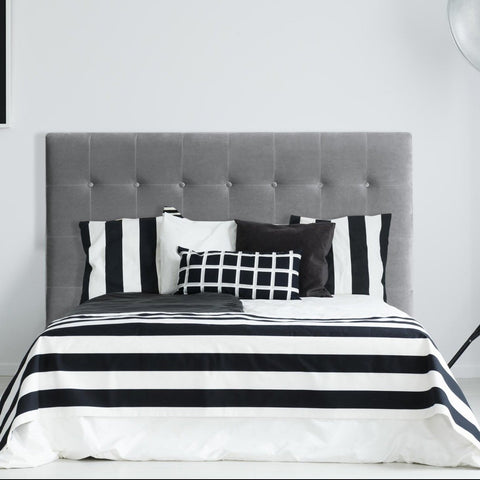 Tête de lit Adelle 180 cm velours argenté
