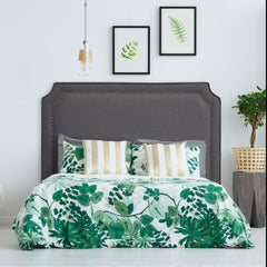 Tête de lit 140 cm en tissu gris