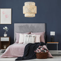 Tête de lit 140cm velours couleur argent