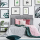 Tête de lit Amistar velours argent 160 cm