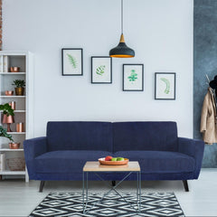 Canapé convertible Refresha Velours Bleu