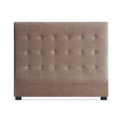 Tête de lit Adelle en velours taupe 140 cm