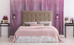 Tête de lit Adelle en velours taupe 140 cm