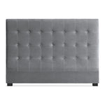 Tête de lit capitonnée 160 cm en velours argent