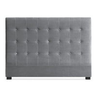Tête de lit capitonnée 160 cm en velours argent