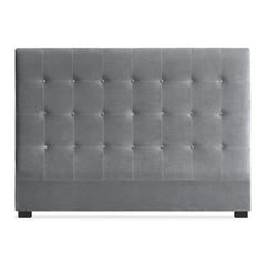 Tête de lit capitonnée pour lit au sommier de taille standard 160cm Luxor velours Argent