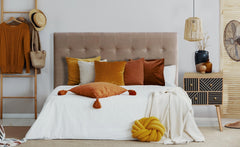 Tête de lit Adelle velours taupe 160 cm