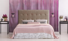 Tête de lit Adelle velours taupe 160 cm