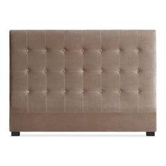 Tête de lit Adelle velours taupe 160 cm