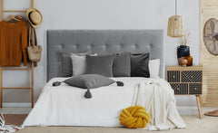 Tête de lit Adelle 180 cm velours argenté