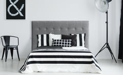 Tête de lit Adelle 180 cm velours argenté