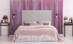 Tête de lit Adelle 140 cm en tissu beige