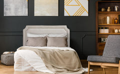 Tête de lit 160 cm en tissu beige
