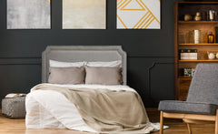 Tête de lit 160 cm en tissu taupe