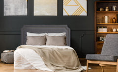 Tête de lit Adogio 180 cm tissu gris