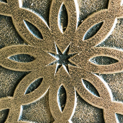 Tête de lit bois sculpté Carrola style oriental 120 cm bronze