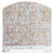 Tête de lit bois sculpté Linium 120 cm gris patiné style oriental