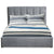 Lit double avec sommier relevable Babrin 160x200cm velours argent