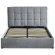 Lit double avec sommier relevable Babrin 180x200 cm velours argent