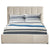 Lit double avec sommier relevable Babrin 180x200 cm velours beige