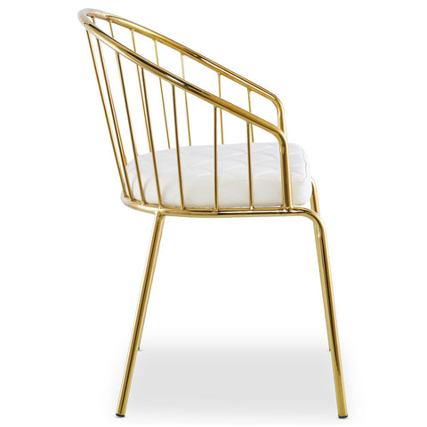 Lote de 2 sillones Baban de cuero sintético blanco