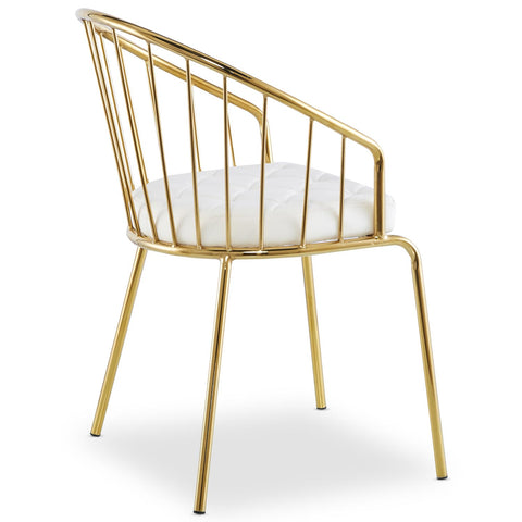 Lote de 2 sillones Baban de cuero sintético blanco