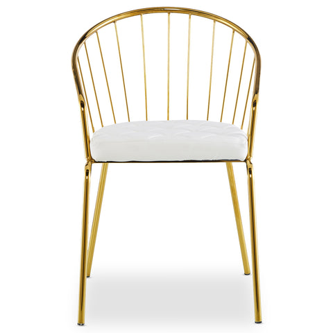 Lote de 2 sillones Baban de cuero sintético blanco