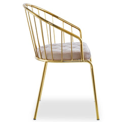 Lot de 2 fauteuils Baban en velours taupe