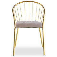 Lot de 2 fauteuils Baban en velours taupe