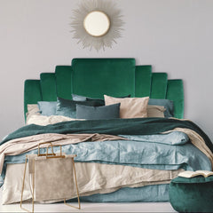 Tête de lit Avera velours vert 180 cm