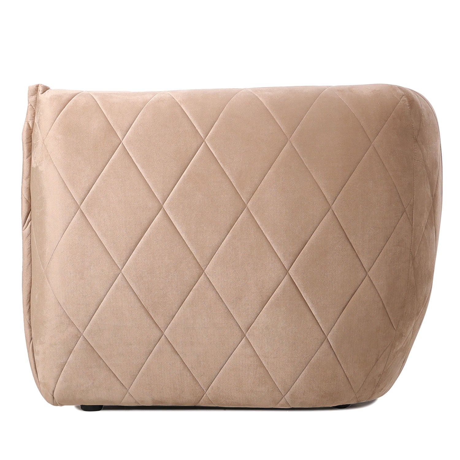 Fauteuil moderne revêtement matelassé Losania Velours Taupe clair