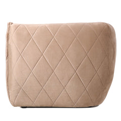 Fauteuil moderne revêtement matelassé Losania Velours Taupe clair