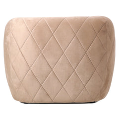 Fauteuil moderne revêtement matelassé Losania Velours Taupe clair